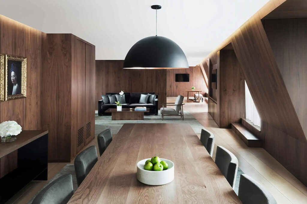 Lighting and Layout Tips dark wood