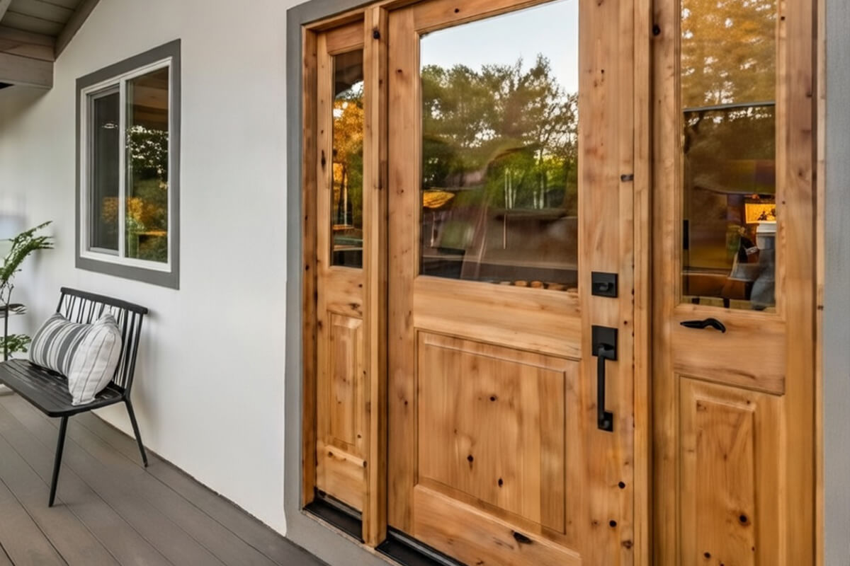 Knotty Alder Wood Door