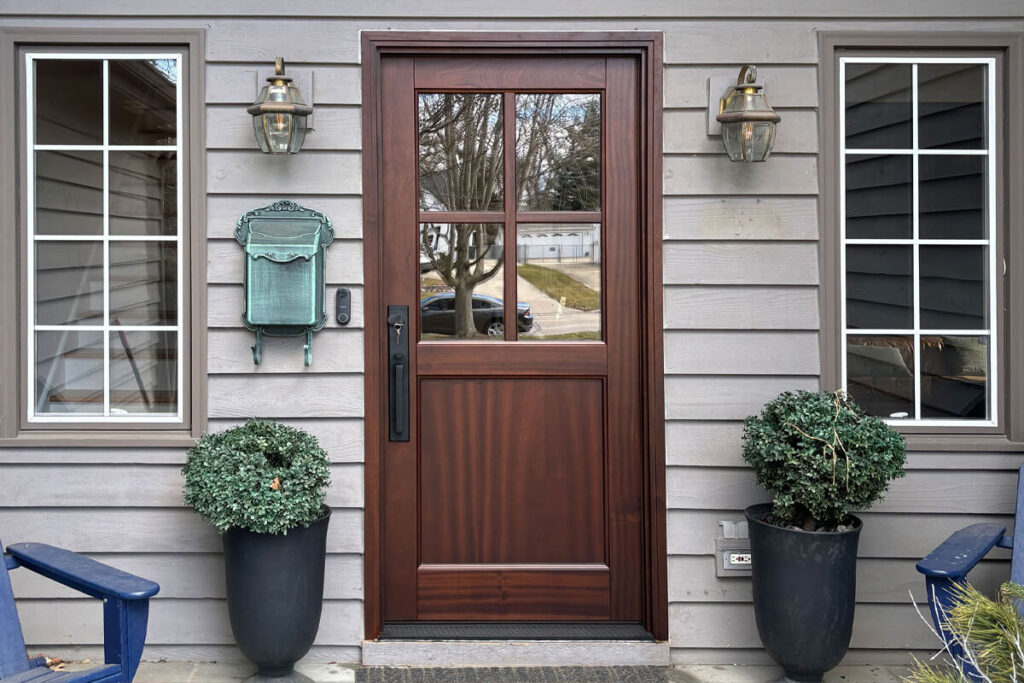 Walnut custom wood door