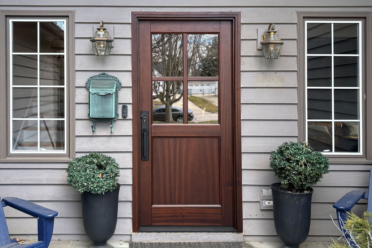 Walnut custom wood door