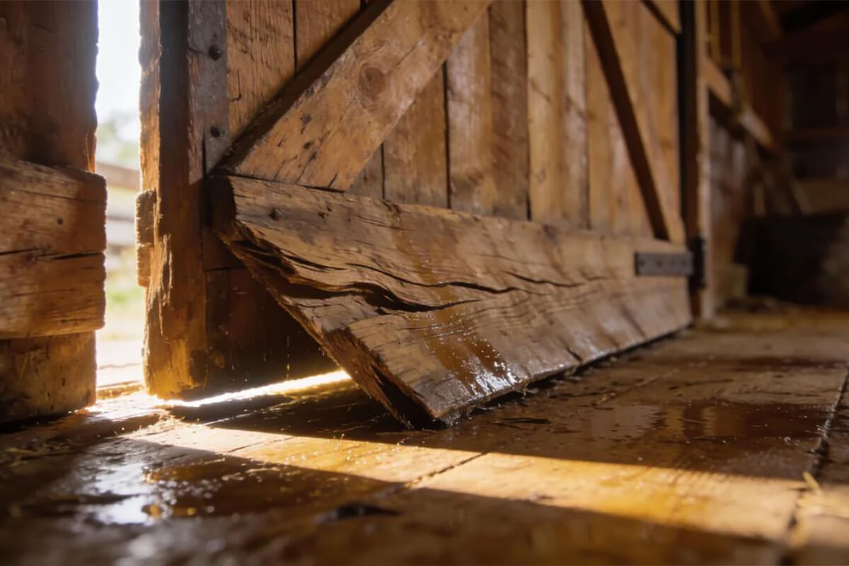 Barn door refinishing service