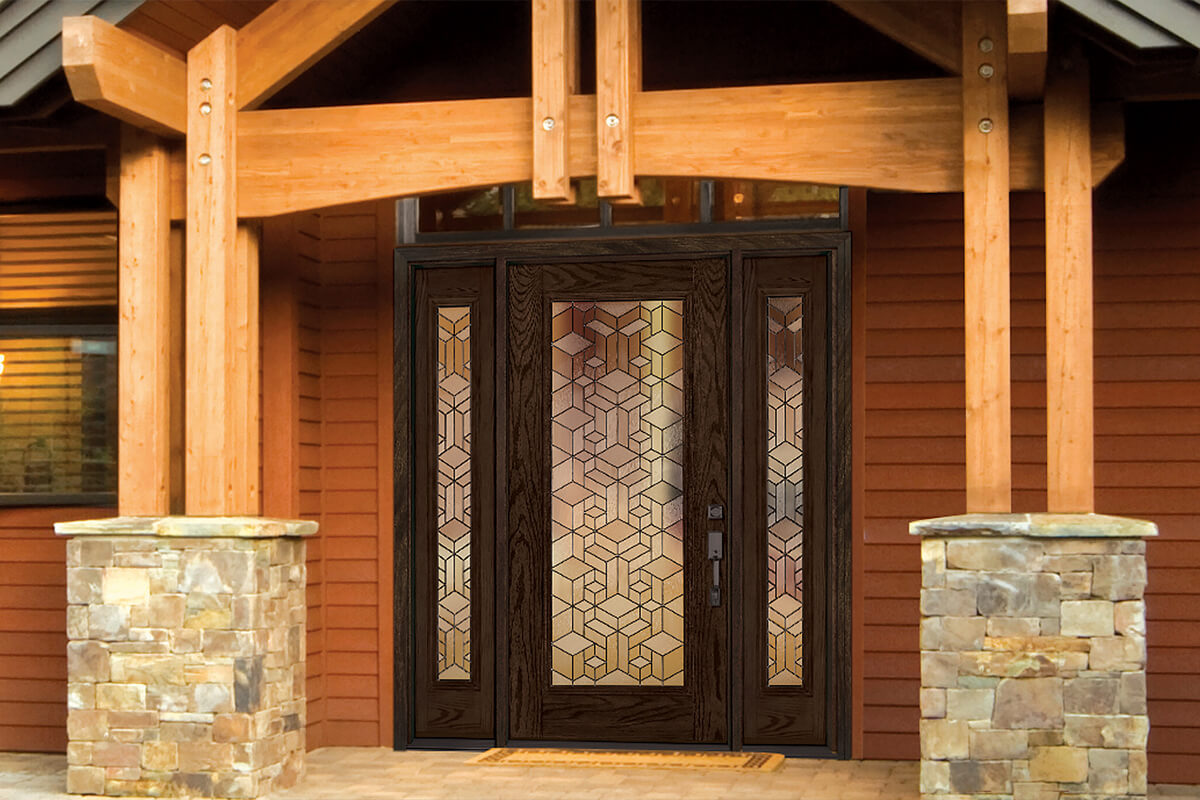 types of glass for wood doors