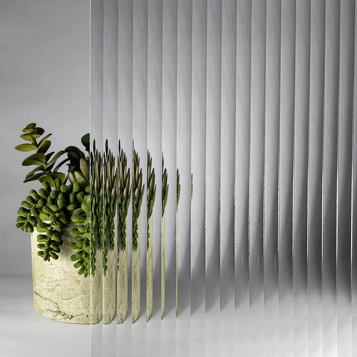 reeded glass