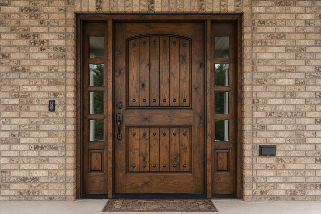 Rustic knotty wood doors by Scobis