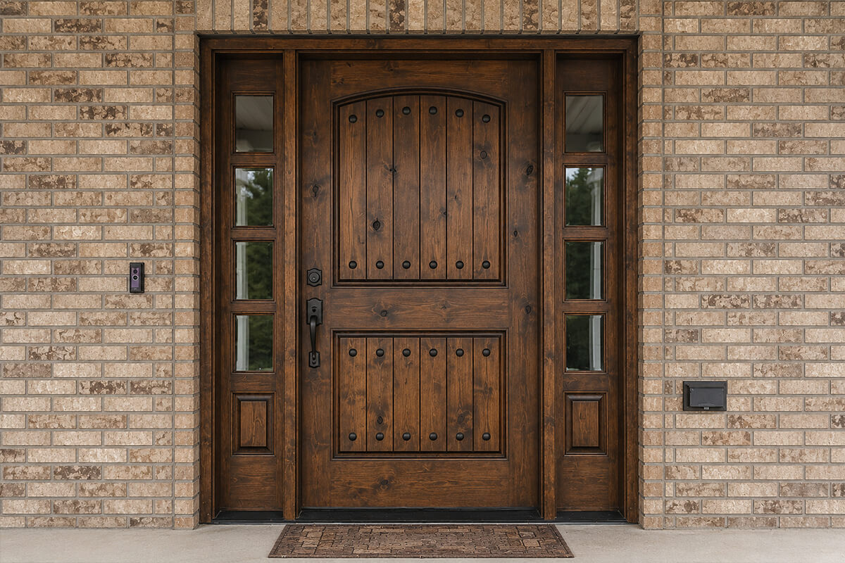 Rustic knotty wood doors by Scobis