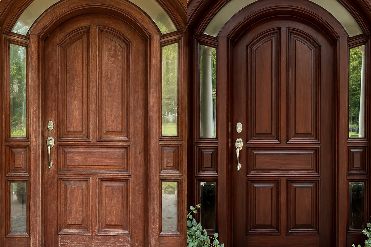How to Repair Sun-Damaged Wood Doors?​